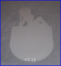 VINTAGE AUTO LITE SPARK PLUGS With WOMAN IN HAT! 13 METAL GASOLINE & OIL SIGN