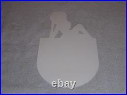 VINTAGE AUTO LITE SPARK PLUGS With WOMAN IN HAT! 13 METAL GASOLINE & OIL SIGN