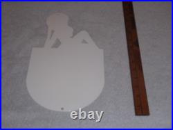 VINTAGE AUTO LITE SPARK PLUGS With WOMAN IN HAT! 13 METAL GASOLINE & OIL SIGN