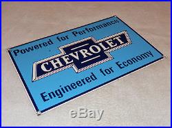 Vintage Chevrolet Bowtie 16 1/2 X 10 1/2 Porcelain Car, Truck, Gas & Oil Sign