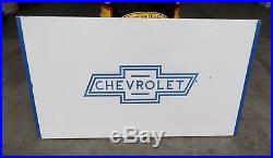 Vintage Chevy Chevrolet Bowtie Old Car Truck Dealership Sign From Greeley Co