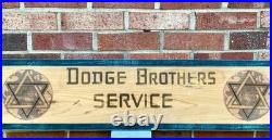 VINTAGE DODGE BROTHERS SERVICE Automotive Wooden Garage Sign 37.5in Wall Display