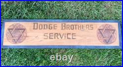 VINTAGE DODGE BROTHERS SERVICE Automotive Wooden Garage Sign 37.5in Wall Display