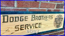 VINTAGE DODGE BROTHERS SERVICE Automotive Wooden Garage Sign 37.5in Wall Display