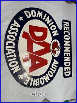 VINTAGE Dominion Automobile Association Original SIGN ADVERTISING 24