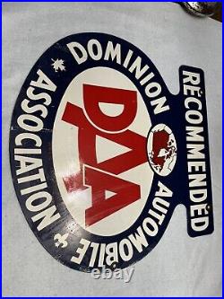 VINTAGE Dominion Automobile Association Original SIGN ADVERTISING 24