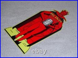 VINTAGE HA DEES CAR HEATER With DEVIL 12 BAKED METAL EVIL SATAN GASOLINE OIL SIGN