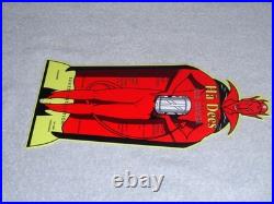 VINTAGE HA DEES CAR HEATER With DEVIL 12 BAKED METAL EVIL SATAN GASOLINE OIL SIGN