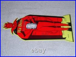 VINTAGE HA DEES CAR HEATER With DEVIL 12 BAKED METAL EVIL SATAN GASOLINE OIL SIGN