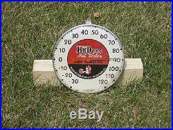 VINTAGE HaDees HOT WATER CAR HEATERS THERMOMETER DEVIL BURD PISTON RINGS SIGN