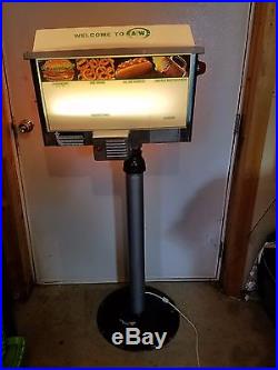 VINTAGE ORDER-MATIC A&W Sign Drive-In Restaurant LIT Double-Sided Menu Car Hop