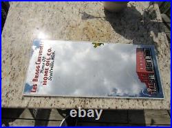 VINTAGE ORIGINAL 1920's LES BRAGG CHEVROLET / TEXACO REVERSE PAINTED GLASS SIGN