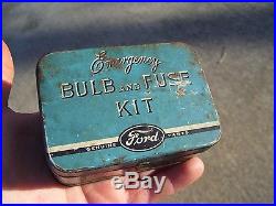 Vintage Original Nos Ford Emergency Kit Bulbs Fuses Genuine Fomoco Accessories