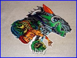 VINTAGE RATFINK DRIVES CAR With WOMAN MONSTER 12 METAL GASOLINE OIL RAT FINK SIGN