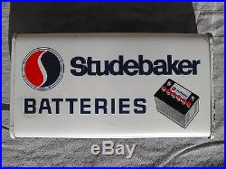 VINTAGE STUDEBAKER BATTERIES ILLUMINATED 1950's / 1960's SIGN BY NEON PRODUCTS
