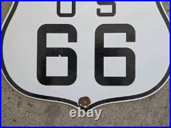 VINTAGE TEXAS ROUTE 66 TEXAS STATE AUTO ASSN. PORCELAIN SIGN Appx 12 x 12