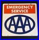 VTG-AAA-American-Auto-Assoc-EMERGENCY-SERVICES-Double-Sided-Advertising-Sign-24-01-qbwb