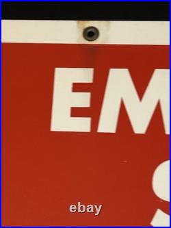 VTG AAA American Auto Assoc EMERGENCY SERVICES Double Sided Advertising Sign 24