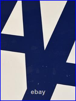 VTG AAA American Auto Assoc EMERGENCY SERVICES Double Sided Advertising Sign 24