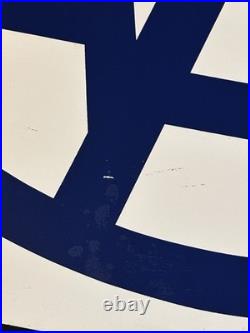 VTG AAA American Auto Assoc EMERGENCY SERVICES Double Sided Advertising Sign 24