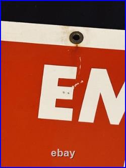 VTG AAA American Auto Assoc EMERGENCY SERVICES Double Sided Advertising Sign 24