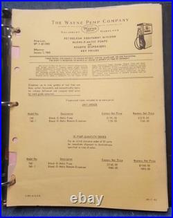 VTG Complete Brochure/Catalog/Price List Wayne Pump Co Auto/Gas Pump Litho LOT