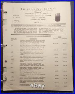 VTG Complete Brochure/Catalog/Price List Wayne Pump Co Auto/Gas Pump Litho LOT