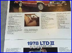 VTG Ford 1978 Fairmont LTD ll 2 Display Advertising Showroom Dealership Sign