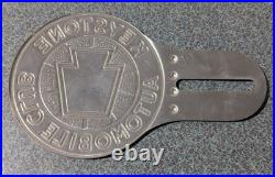 VTG Metal Keystone Automobile Club Advertising License Plate Frame Topper Decal