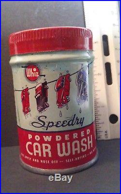 Very RARE Vintage Whiz Speedry Powered Car Wash Free Sample 1 1/4 Oz Tin