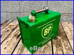 Very Rare Vintage BP Petrol Can 2 Gallon, Man Cave, Games Room