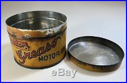 Very Rare Vintage Greaso Motor Grease 1 Lb Tin Car Garage Petrol Oil Coburg Melb