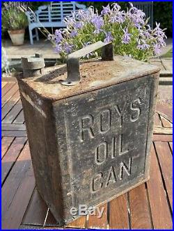 Very Rare Vintage Original Fuel Can Roys Oil Can