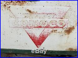VinTagE LARGE Original CONOCO MILEAGE MERCHANT Sign Gas Oil Car Truck OLD PATINA