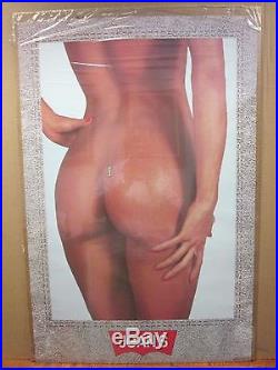 Vint Maxwell Levi advertisement 1988 poster car garage man cave hot girl 11966