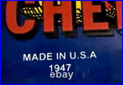 Vintage 12 1947 Michelin Tires Porcelain Sign Car Gas Oil Truck Motorcycle