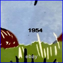Vintage 12 1954 Smokey Bear Forest Porcelain Sign Car Gas Truck Oil Motorcycle