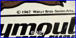 Vintage 12 1967 Plymouth Roadrunner Porcelain Sign Car Gas Oil Truck Motorcycle
