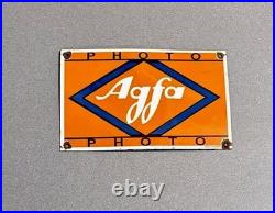 Vintage 12 Agfa Film Photography Porcelain Sign Car Gas Truck Oil Motorcycle