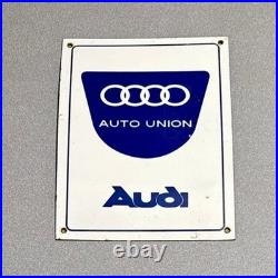 Vintage 12 Audi Auto Union Porcelain Sign Car Gas Truck Motorcycle