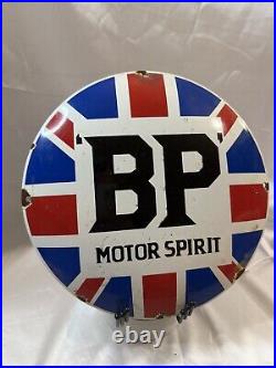 Vintage 12 Bp British Patrolium Porcelain Sign Car Gas Oil Truck Gasoline Auto