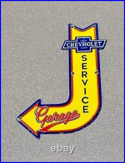 Vintage 12 Chevy Chevrolet Garage Porcelain Sign Gas Car Truck Oil Motorcycle