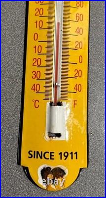 Vintage 12 Chevy Chevrolet Porcelain Thermometer Sign Car Gas Oil Motorcycle