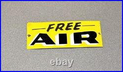 Vintage 12 Free Air Porcelain Sign Car Gas Truck