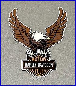 Vintage 12 Harley Davidson Motorcycle Wings Porcelain Sign Car Gas Oil Truck