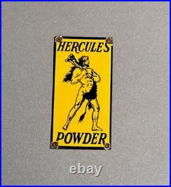 Vintage 12 Hercules Powder Porcelain Sign Car Gas Oil Truck Motorcycle