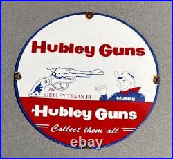Vintage 12 Hubbley Gun Toys Cowboy Porcelain Sign Car Oil Gas Motorcycle Truck Vintage 12 Hubbley Gun Toys Cowboy Porcelain Sign Car Oil Gas Motorcycle Truck