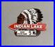 Vintage-12-Indian-Lake-Ohio-Arrow-Porcelain-Sign-Car-Oil-Gas-Motorcycle-Truck-01-boj
