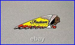 Vintage 12 Indian Motorcycle Porcelain Sign Car Gas Auto Truck Oil