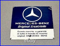 Vintage 12 Mercedes Benz Dealership Badge Truck Porcelain Sign Car Gas Oil